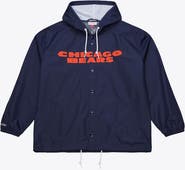 Mitchell & Ness Men's Mitchell & Ness Navy Chicago Bears Coaches Full-Snap Hooded Windbreaker Jacket