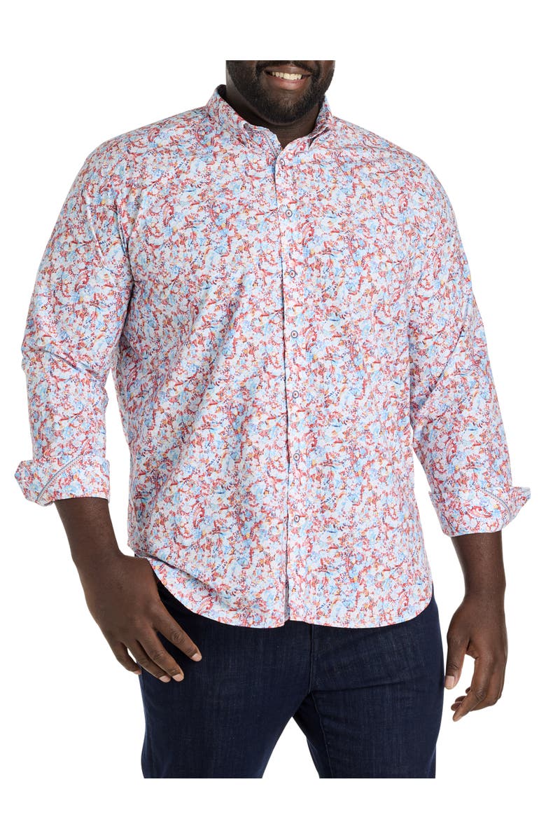 Robert Graham DXL Big & Tall  Kamari Sport Shirt, Main, color, White
