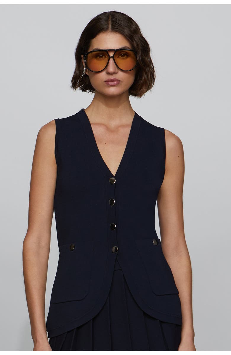 Et Ochs Zoe Knit Vest, Alternate, color, Dark Navy