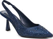 Nicole Miller Embellished Pointed Toe Slingback Pump