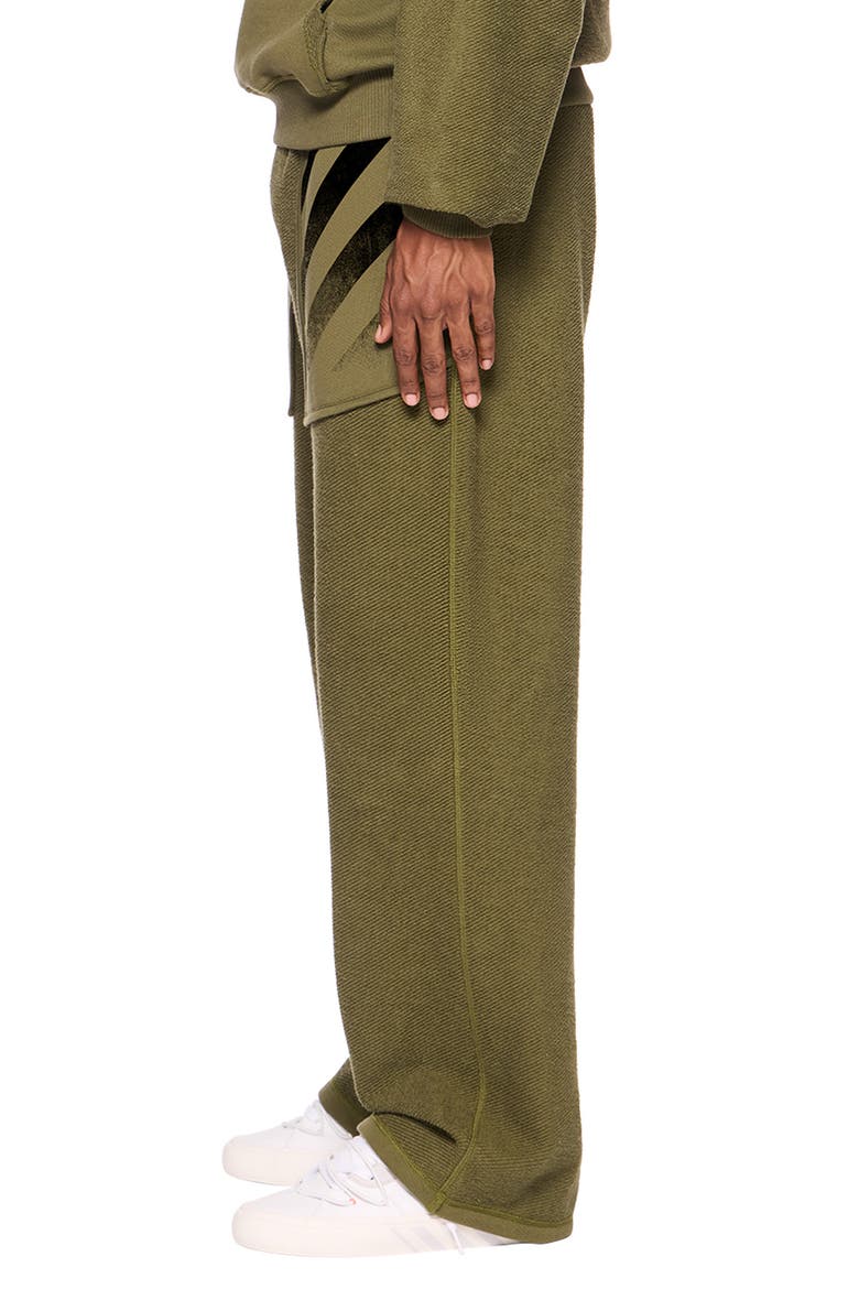 Reverse Knit Wide Leg Sweatpants, Alternate, color, WINTER MOSS