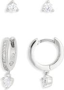 Kate Spade New York crystal stud & huggie earrings set