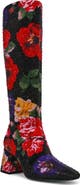 Betsey Johnson Avon Rhinestone Flower Knee High Boot