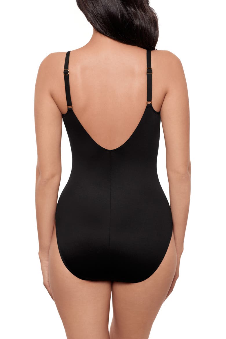 Razzle Dazzle Antheia Underwire One-Piece Swimsuit, Alternate, color, BLACK