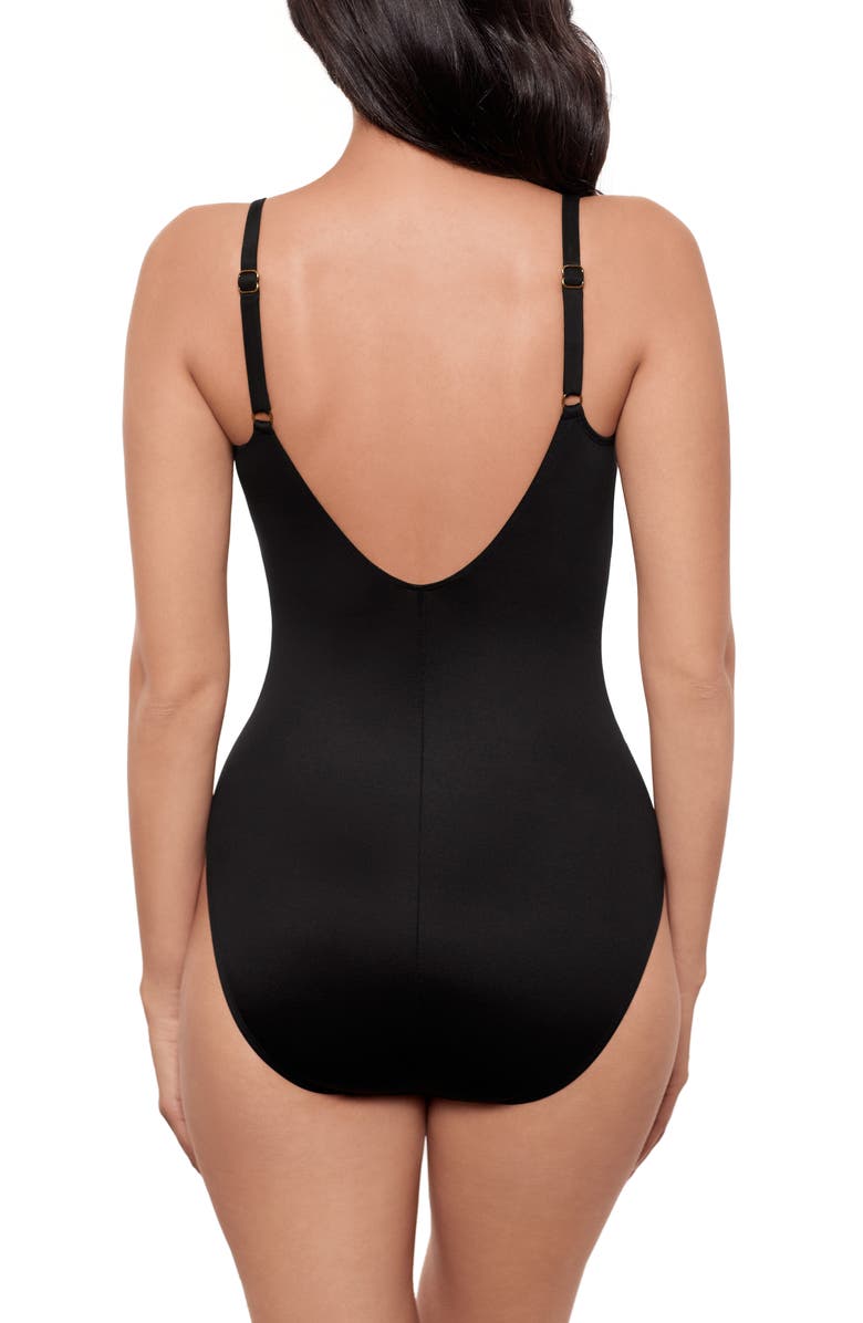 Miraclesuit<sup>®</sup> Razzle Dazzle Antheia Underwire One-Piece Swimsuit, Alternate, color, Black