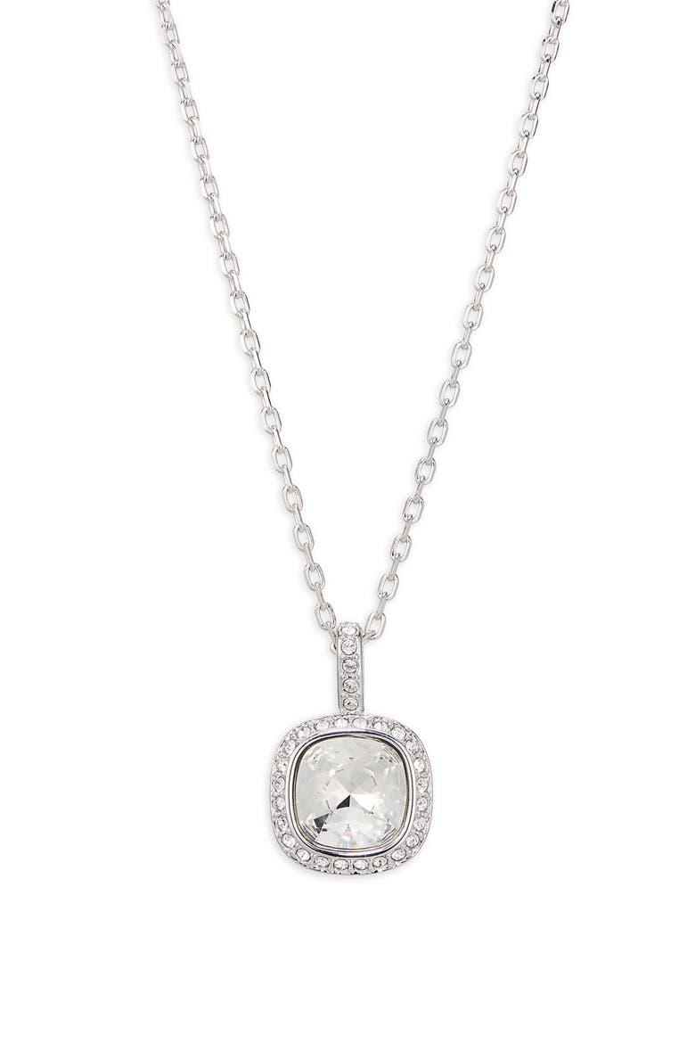 Una Angelic Crystal Pavé Pendant Necklace, Main, color, CRYSTAL/ RHODIUM