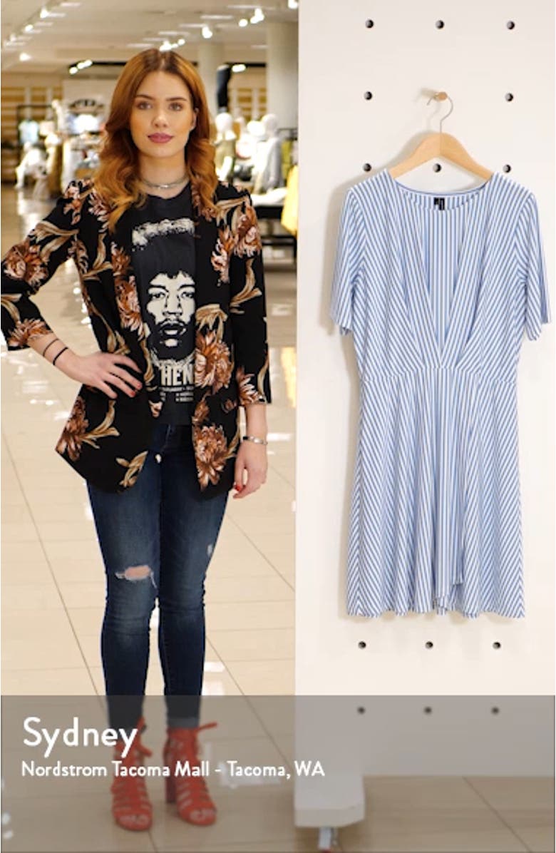 Striped A-Line Minidress, sales video thumbnail