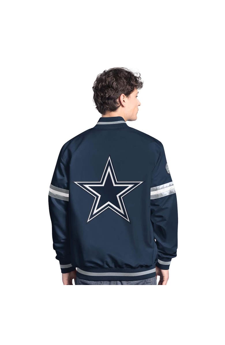 G-III SPORTS BY CARL BANKS Men's G-III Sports by Carl Banks  Navy Dallas Cowboys Scout Full-Snap Varsity Jacket, Alternate, color, Navy