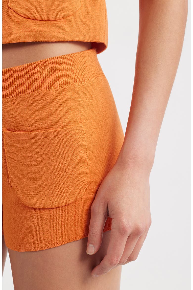 Knit Pull-On Shorts, Alternate, color, ORANGE