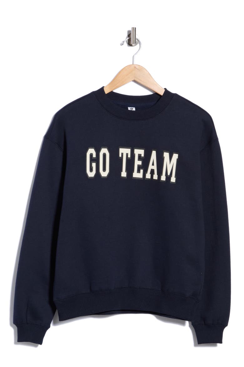 Varsity Vault Fleece Graphic Sweatshirt, Alternate, color, SKY CAPTAIN/ SUGAR SWIZZLE