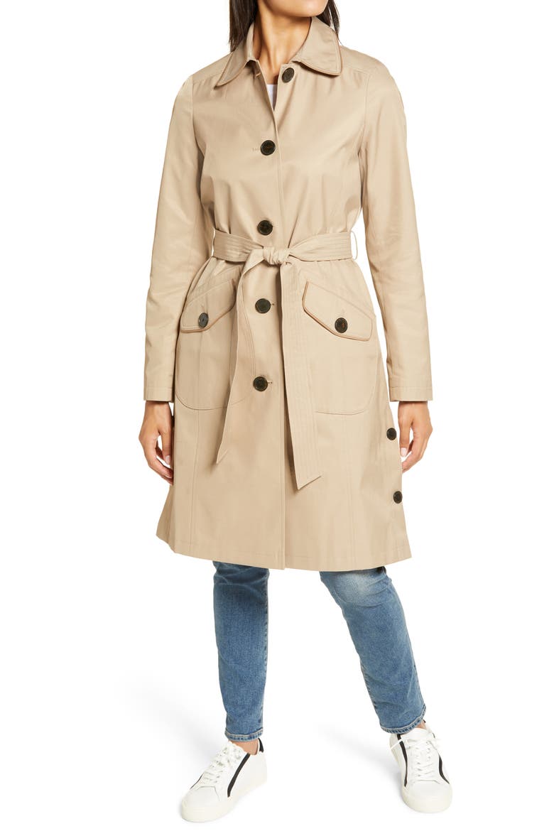 Water Repellent Trench Coat, Alternate, color, SAND