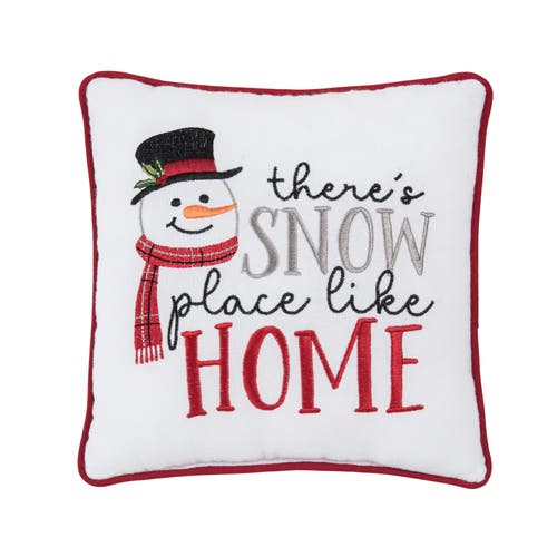 C & F Home C&f Home Snow Place Like Home Small Christmas Accent Pillow, 10" X 10" In Red
