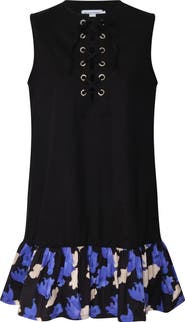 The Lulo Project The Fracture Lace Front Ruffle Minidress