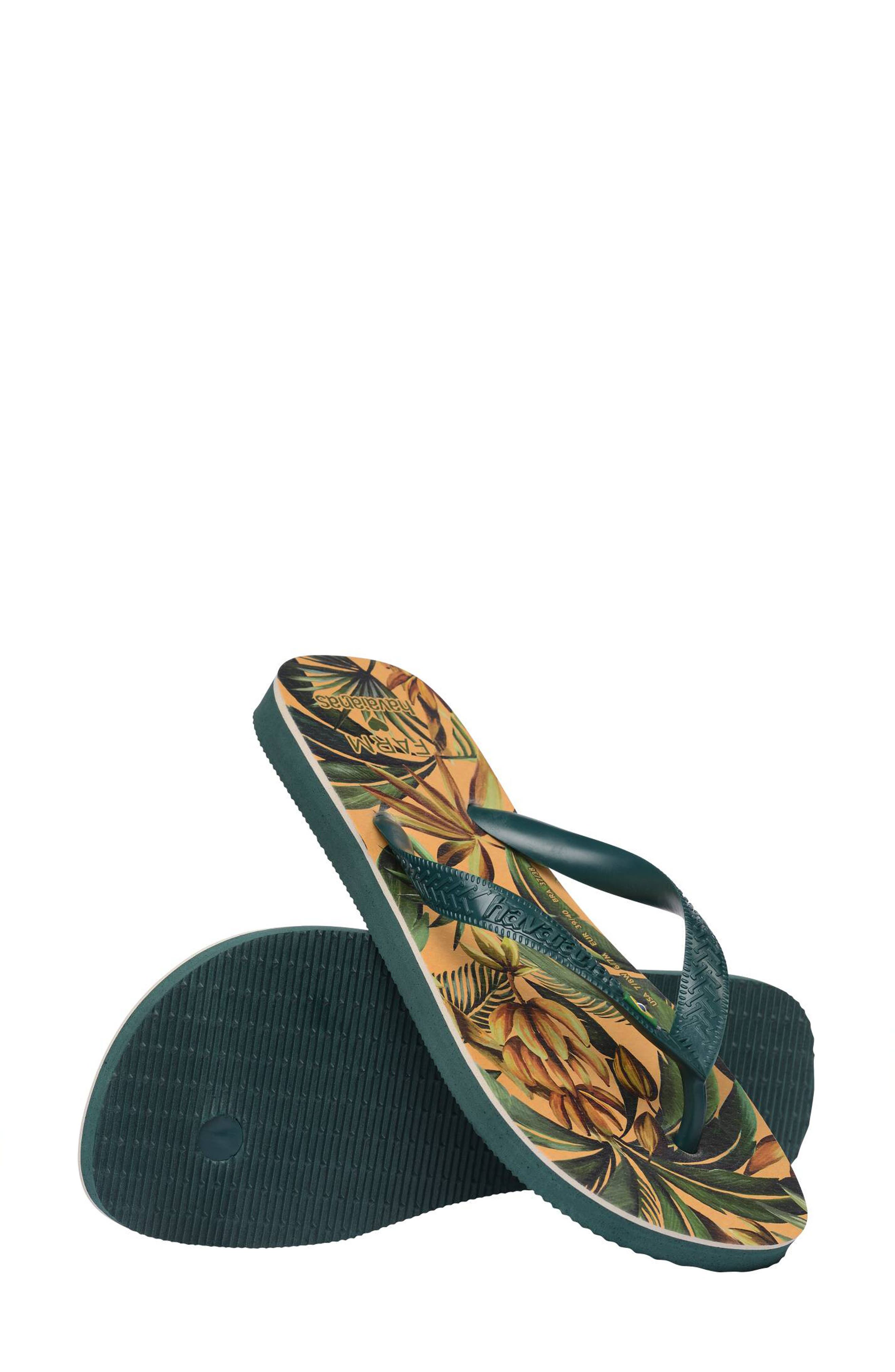 Havaianas x FARM Rio Bananart Flip Flop, Alternate, color, 