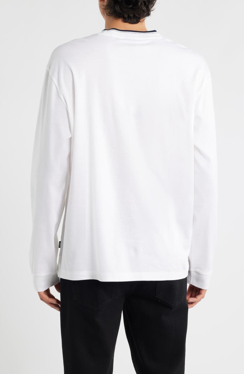 BOSS Talley Cotton Crewneck Top, Alternate, color, White