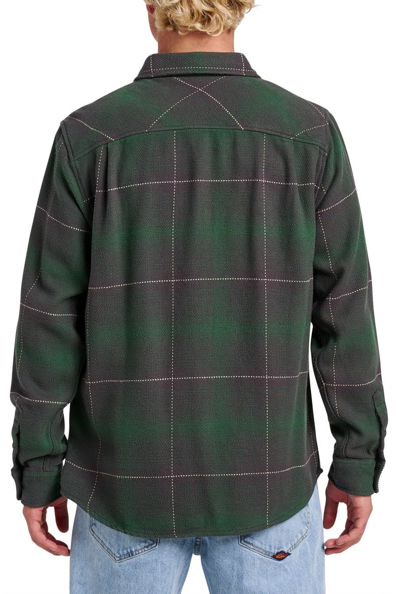 DNA Plaid Cotton Flannel Button-Up Overshirt, Alternate, color, GARDEN TOPIARY
