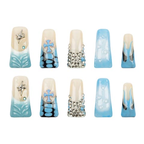 Y2k Duck Drippy - Long Flare Press-on Nails