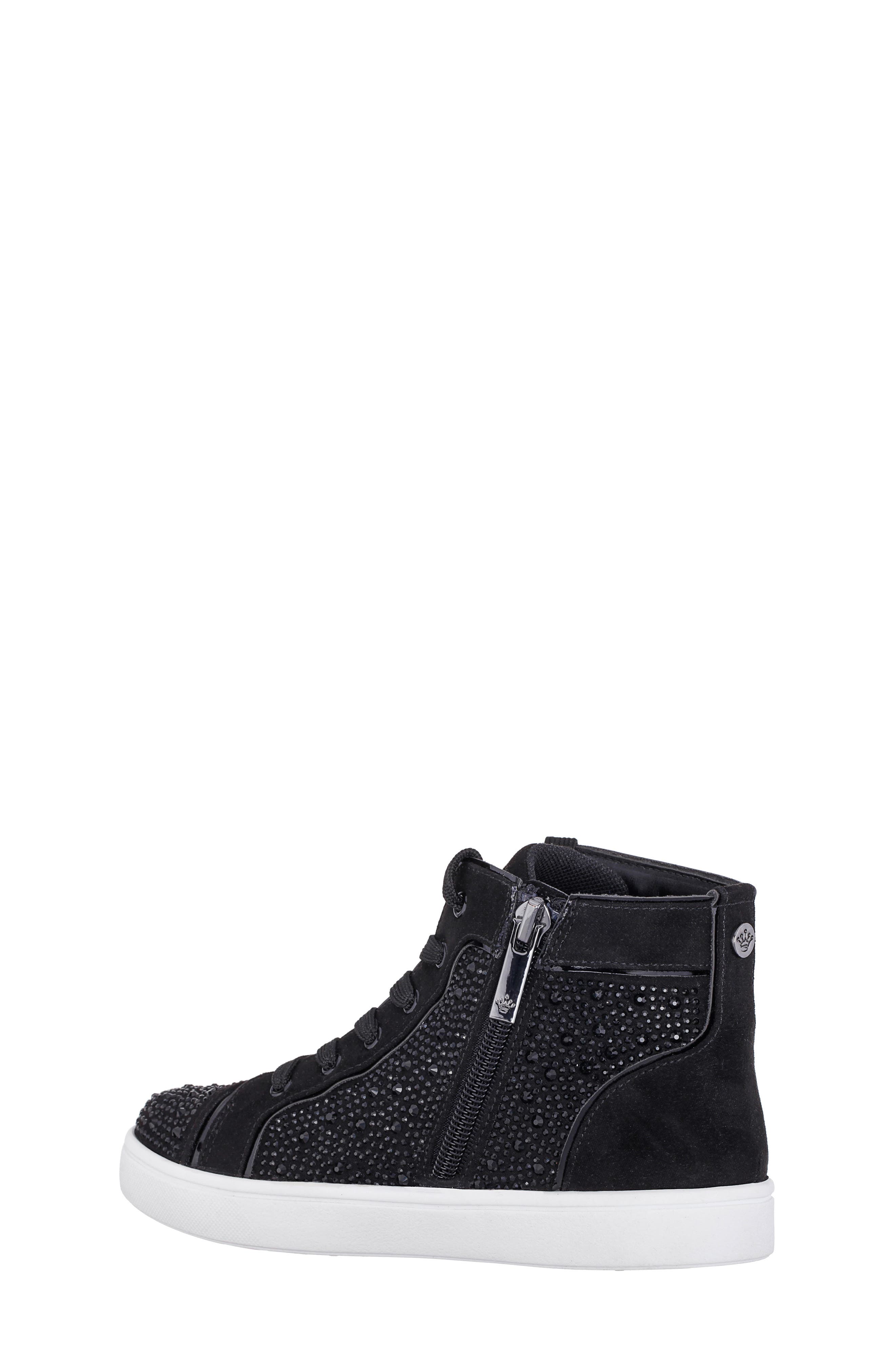Nina Kids' Rhinestone High Top Sneaker, Alternate, color, 