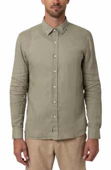Mavi Jeans Slim Fit Long Sleeve Linen Button-Up Shirt