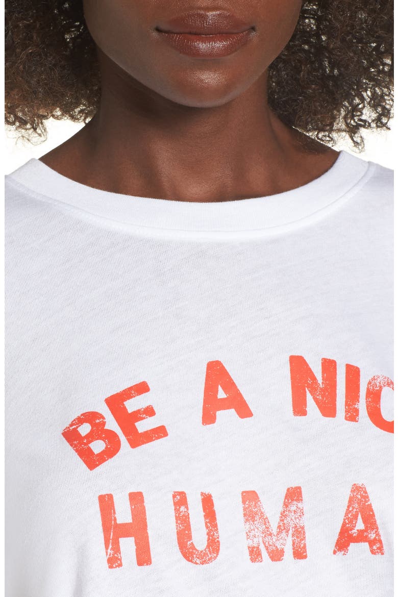 Be A Nice Human Tee, Alternate, color, WHITE