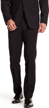Calvin Klein Solid Black Wool Suit Separate Pants - 30-34" Inseam