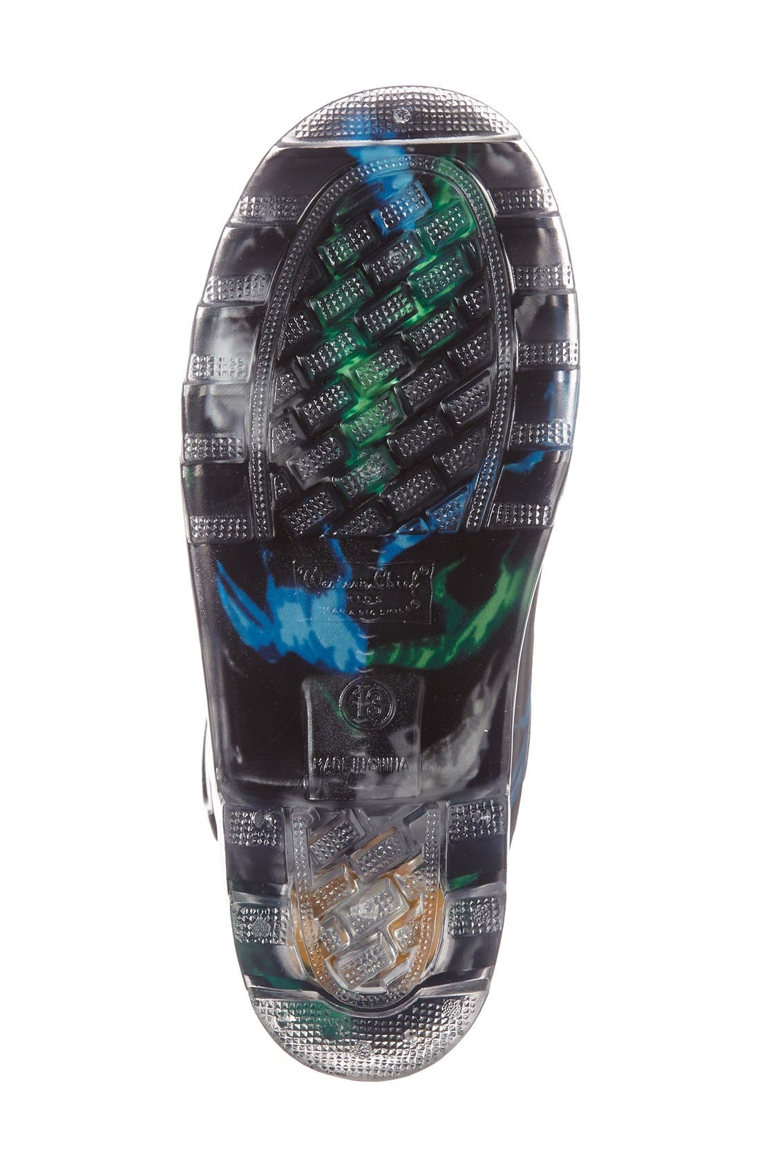 Western Chief Dinosaur Friends Light-Up Waterproof Rain Boot, Alternate, color, Black