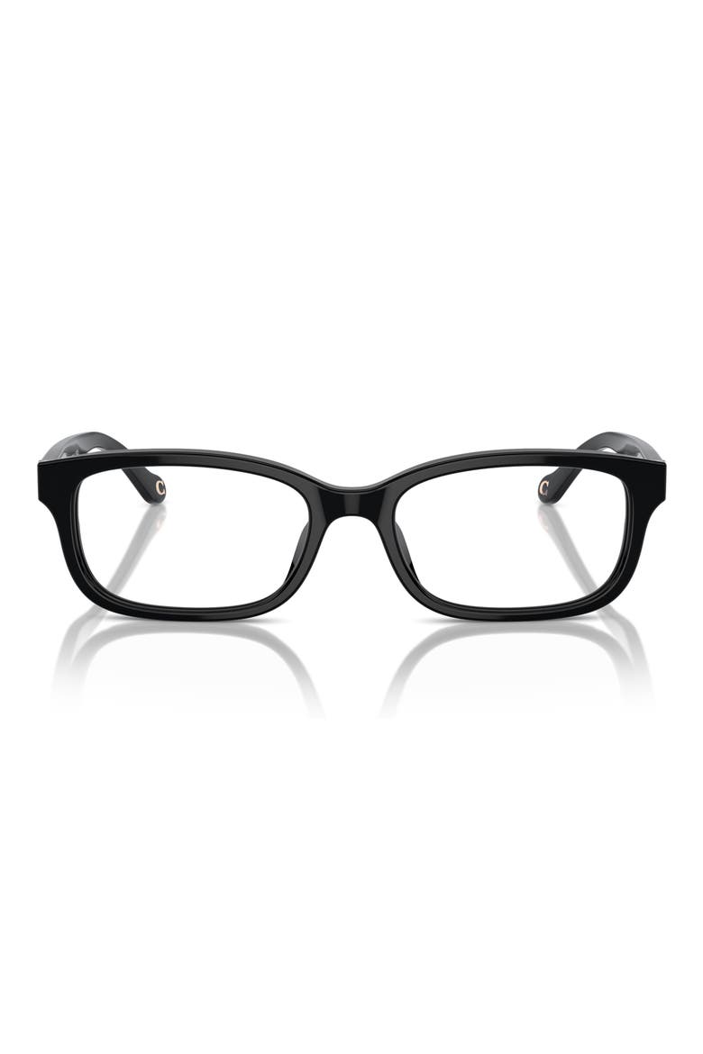 50mm Rectangular Optical Glasses, Main, color, BLACK / DEMO LENS