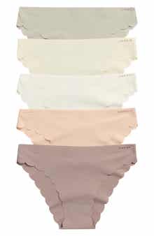 Danskin 5-Pack Scallop Edge Microfiber Panties