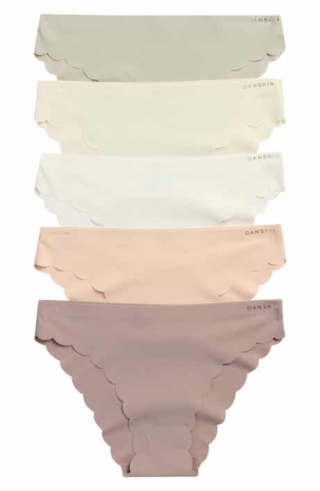 Danskin 5-Pack Scallop Edge Microfiber Panties