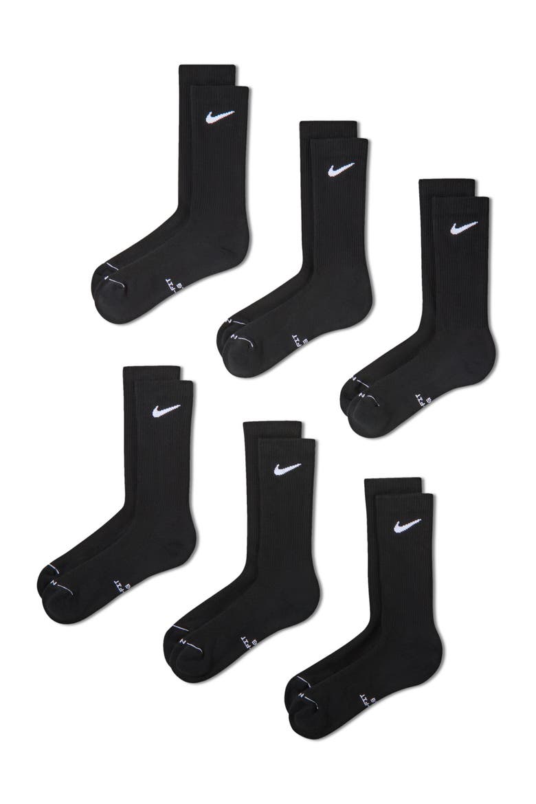 Everyday Elevated Dri-FIT Assorted 6-Pack Cotton Blend Crew Socks, Alternate, color, 902 MLTCLR