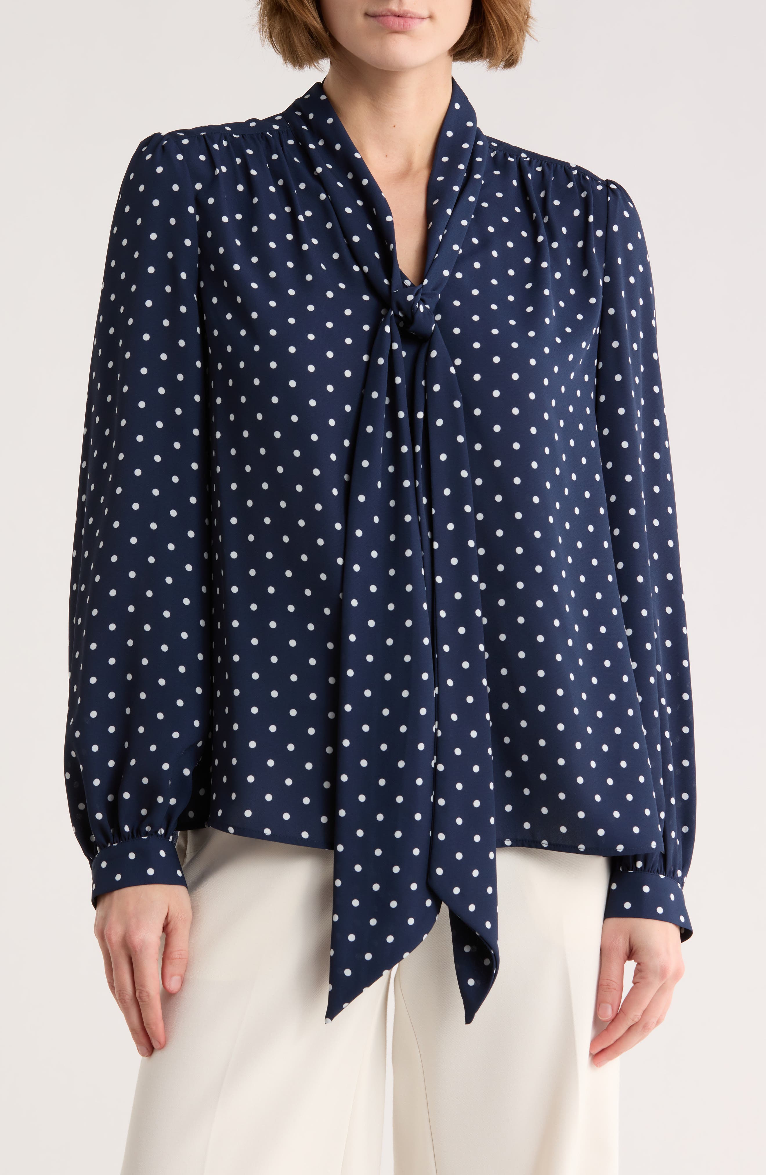 NAVY/ WHITE DOT