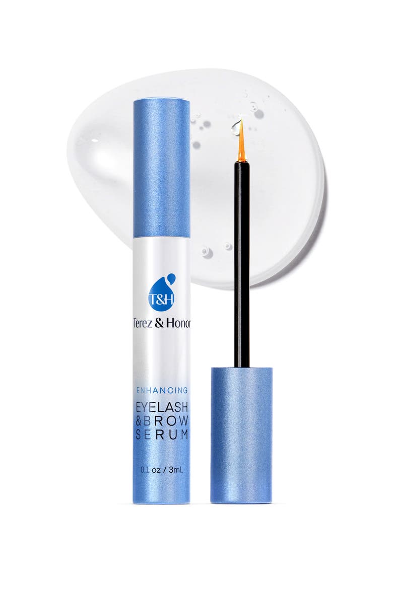 Enhancing Eyelash and Brow Serum, Main, color, Blue, White