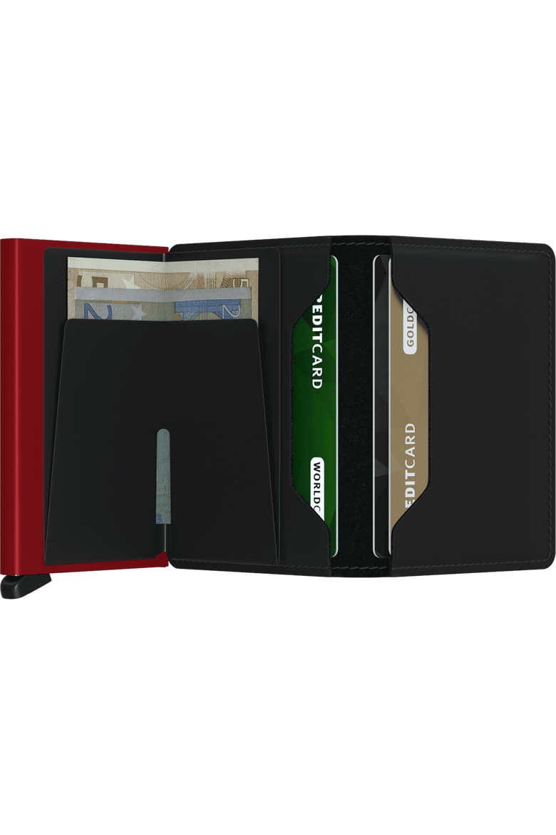 Slimwallet Matte, Alternate, color, Black-Red