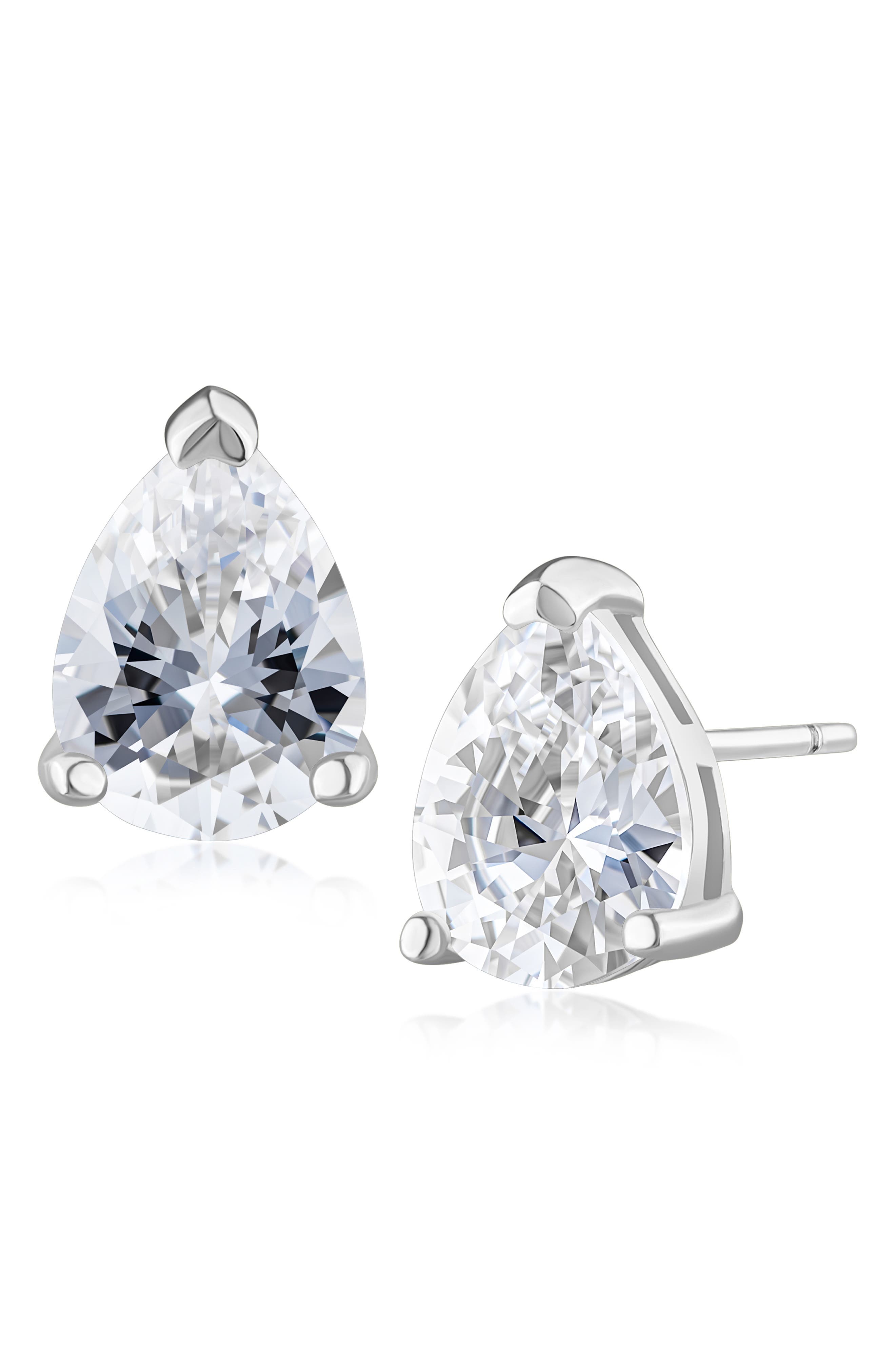 JARDIN Pear Cut Cubic Zirconia Stud Earrings