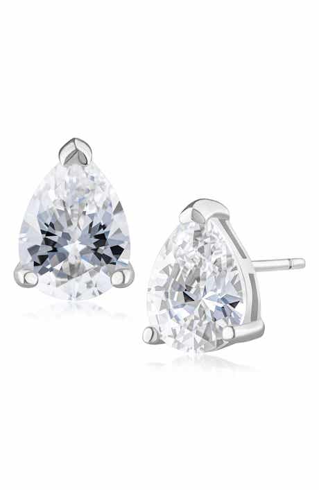 JARDIN Pear Cut Cubic Zirconia Stud Earrings