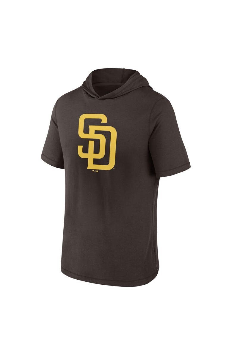FANATICS Men's Fanatics Branded Brown San Diego Padres Short Sleeve Hoodie T-Shirt, Alternate, color, 