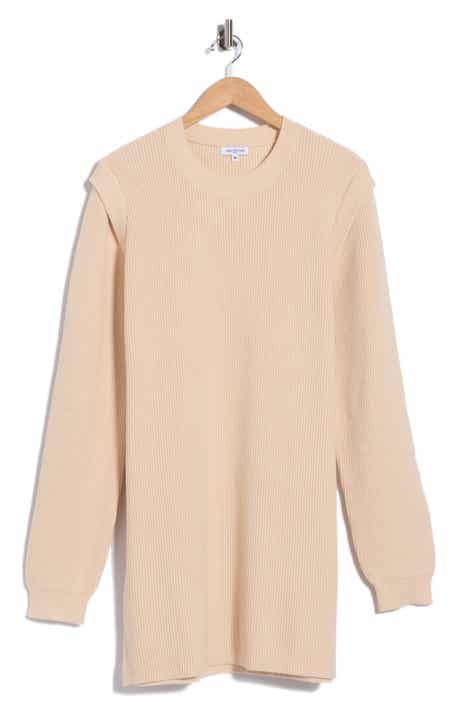 Journee Padded Shoulder Sweater Dress
