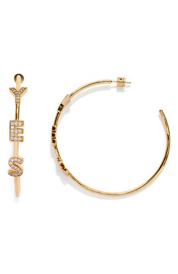 Kleinfeld 'yes' Cubic Zirconia Hoop Earrings