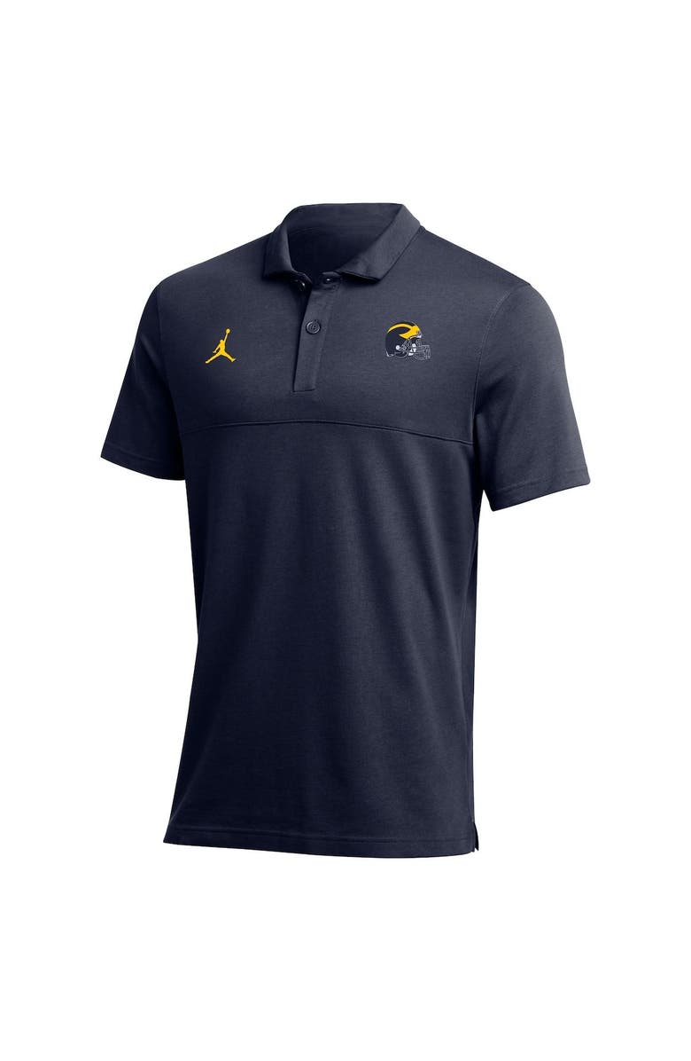 Jordan Brand Men's Jordan Brand Navy Michigan Wolverines 2022 Coaches Performance Polo, Alternate, color, Navy