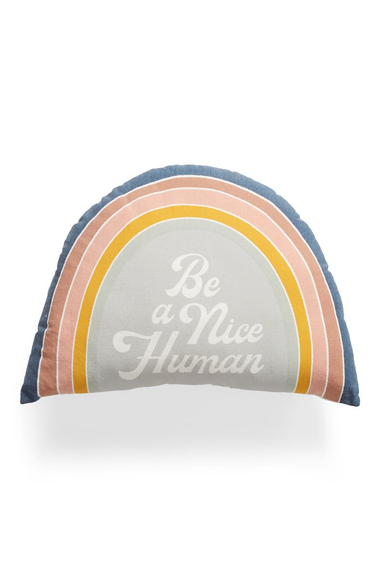 Rainbow Accent Pillow, Main, color, GREY VAPOR MULTI