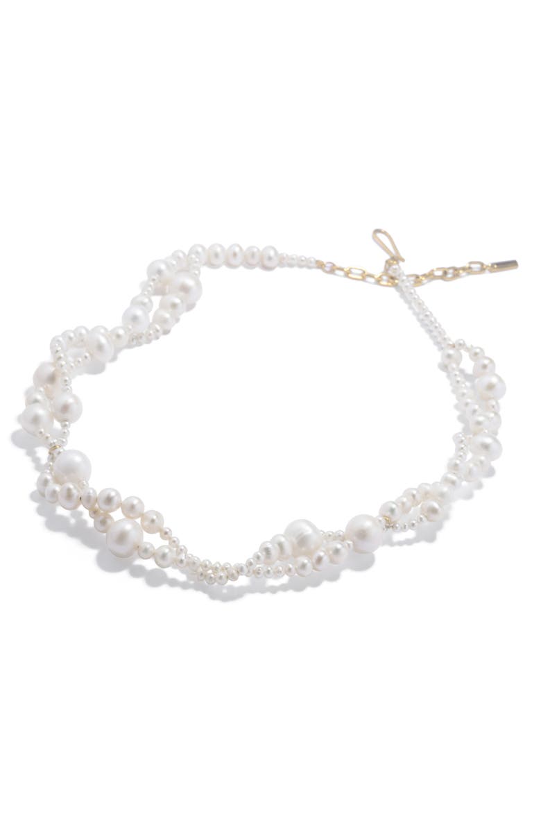 COMPLETEDWORKS Layered Freshwater Pearl Necklace, Alternate, color, 18Ct Gold Plated