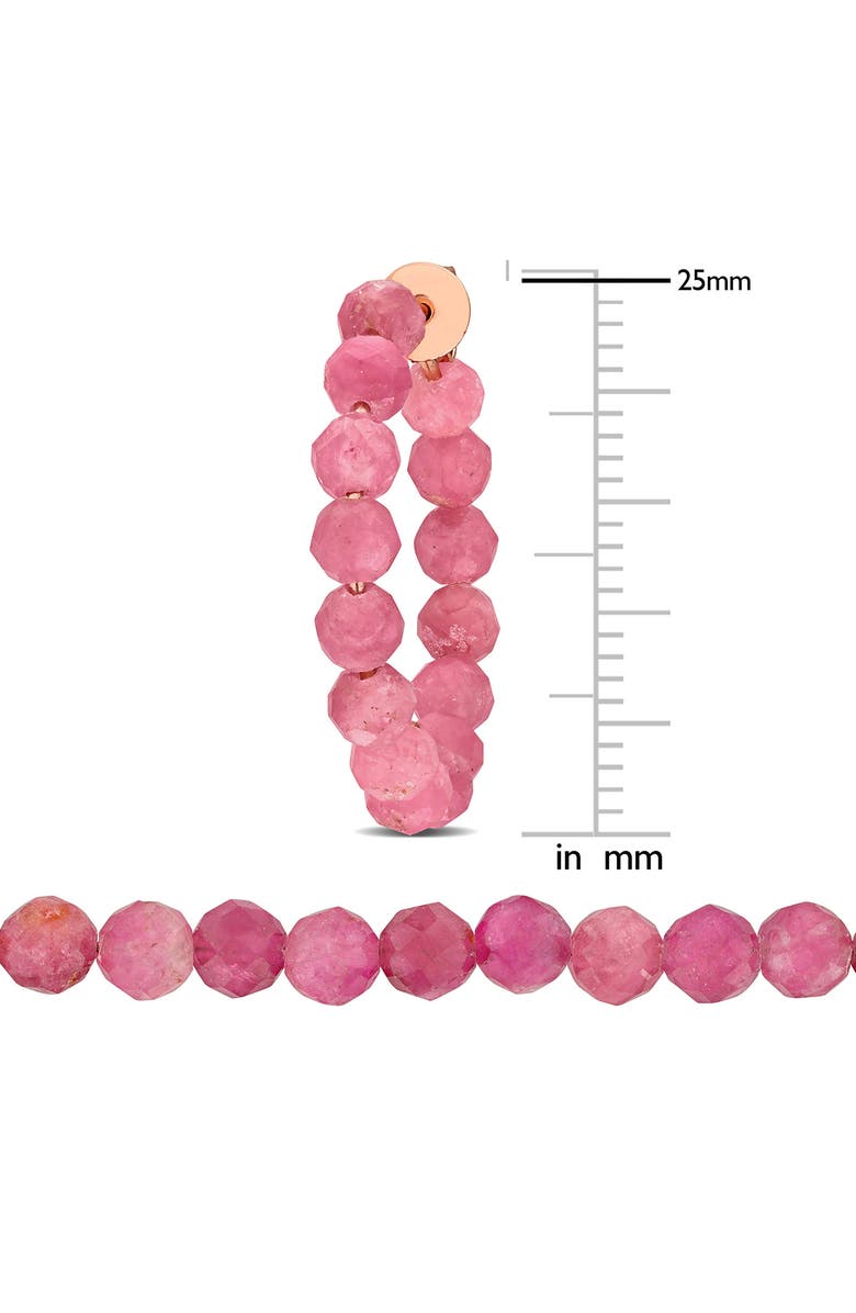 DELMAR Pink Tourmaline Beaded Earrings, Bracelet & Necklace Set, Alternate, color, Pink