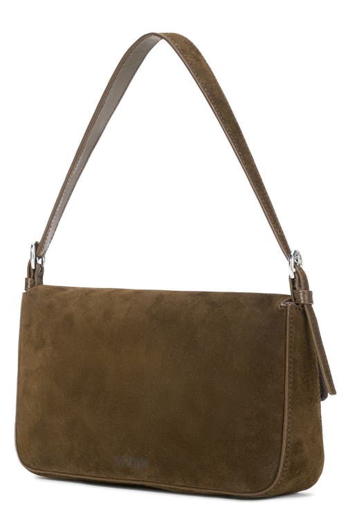 Staud Harlow Suede Shoulder Bag In Brown