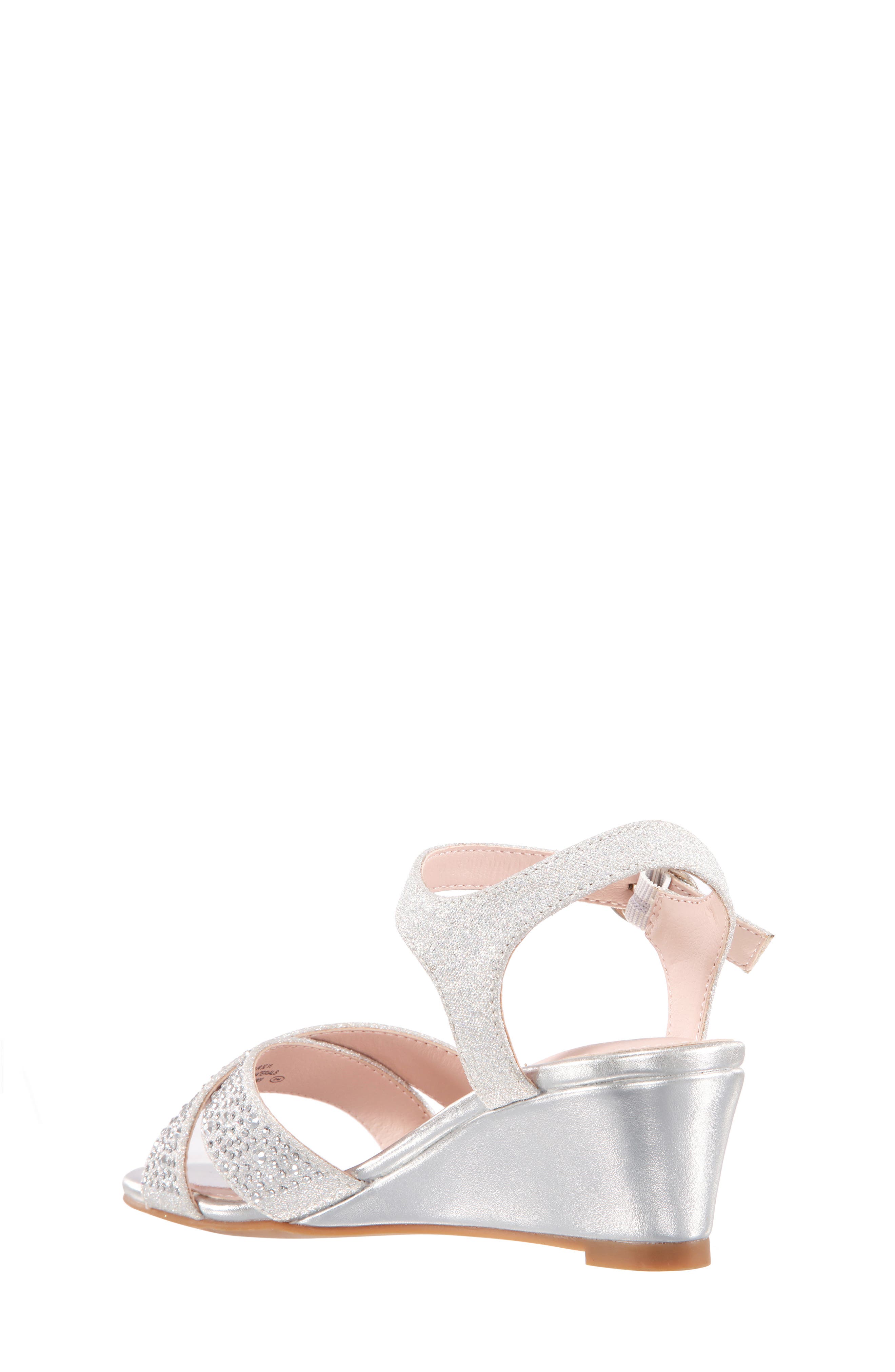 Nina Skarlet Glitter Wedge Sandal, Alternate, color, 