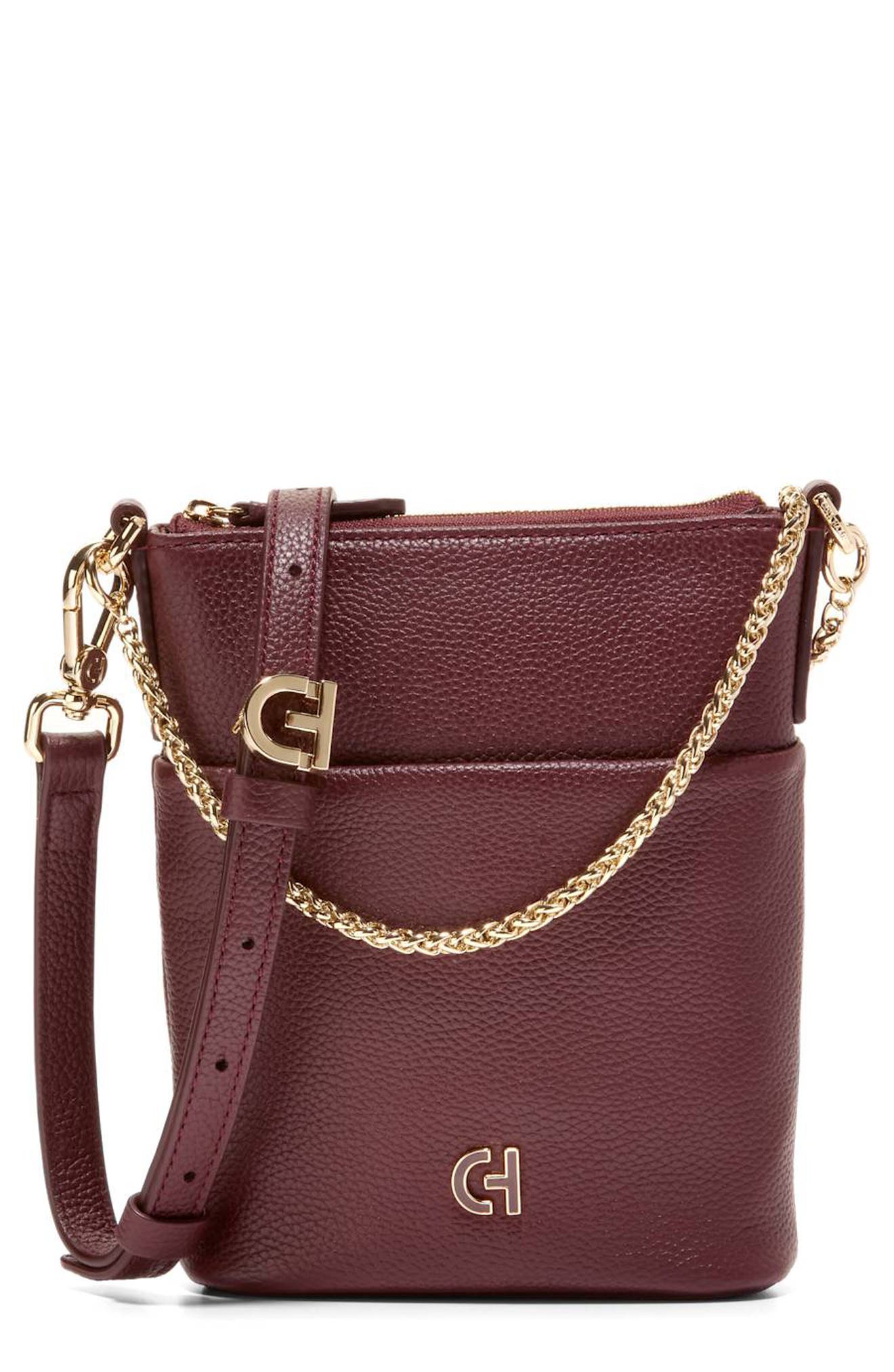 Cole Haan Mini Mainline North/South Leather Bucket Bag, Main, color, 