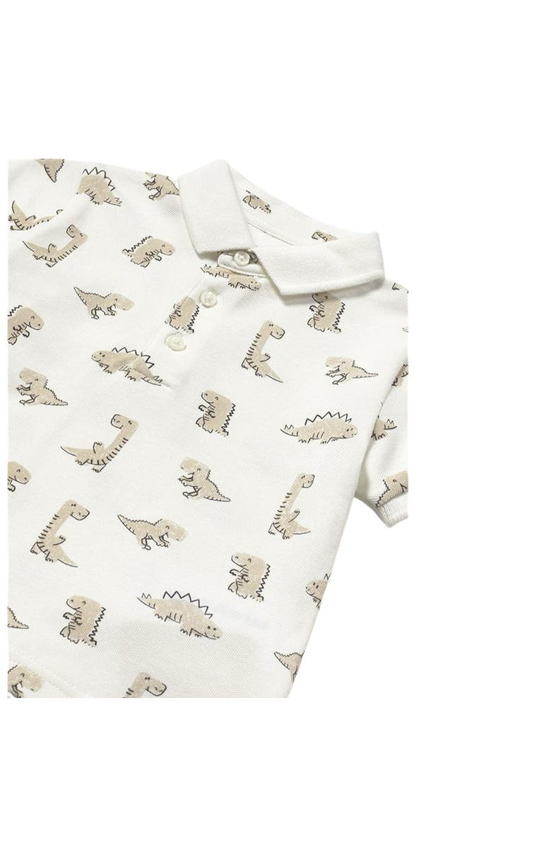 Mayoral Dinosaur Polo, Alternate, color, Cream