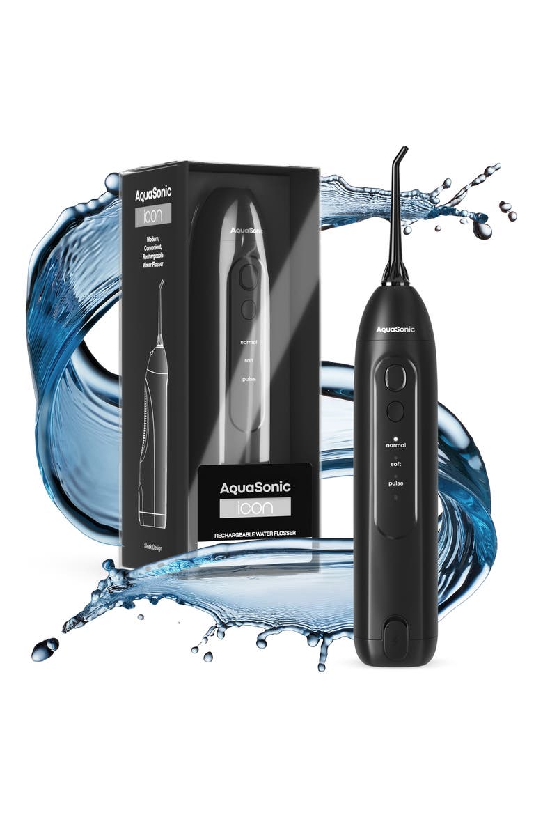 Icon Electric Rechargeable Water Flosser, Alternate, color, ONYX