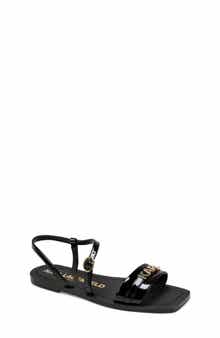 KARL LAGERFELD PARIS Miram Flat Strappy Sandal