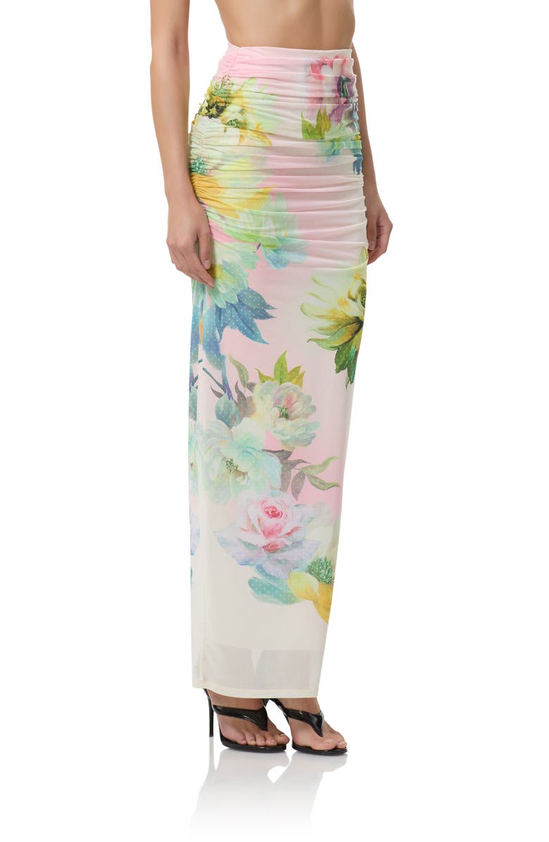 AFRM Bevin Floral Print Maxi Skirt, Alternate, color, Growing Roses