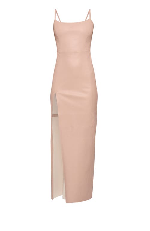 As By Df Aphrodite Stretch Leather Dress In Chai